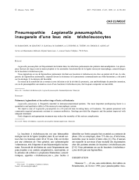 C'est une bactérie ubiquiste (largement répandue dans la nature), non commensale, à développement intracellulaire facultatif. Pdf Pneumopathie A Legionella Pneumophila Inaugurale D Une Leucemie A Tricholeucocytes Guillaume Thiery And Magali Ciroldi Academia Edu