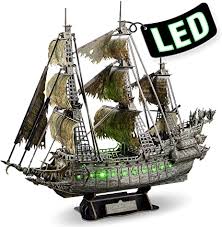 3d puzzles for adults amazon. Amazon Com Cubicfun 3d Puzzles For Adults Green Led Flying Dutchman Pirate Ship Model Kit Lighting Ghost Ship 3d Puzzle Family Puzzle Desk Decor Birthday Gifts For Women Men 360 Pieces Toys