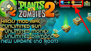 Plants Vs Zombies 2 V7 0 1 Hack Mod Apk Unlimited Sun Money Diamond No Root Youtube