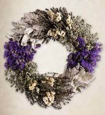 Herbs And Statice Wreath Vivaterra Wood Branch Wall Paneling Handcrafted Art