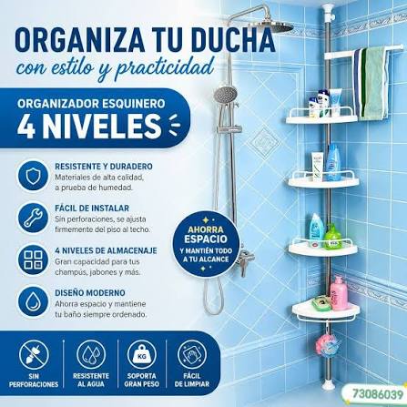 110 BS‼️GRAN LIQUIDACIÓN DE ESQUINEROS DE BAÑO REGULABLES DE 4 NIVELES‼️