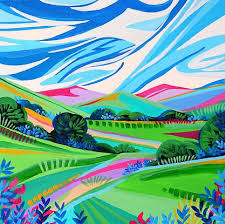 Abstract Landscape Painting By Eve Izzett