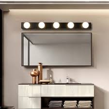 Multi Light Open Bulb Vanity Light Hollywood Style Mirror Light In Black For Screw Base Light Bulb Takeluckhome Com