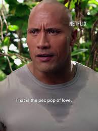 the rock’s pec powerrrr 💪 #Journey2 #TheRock