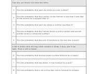 Compound Probability Work Sheets Algebra Worksheets Ratio And Proportion Worksheet Math Answers