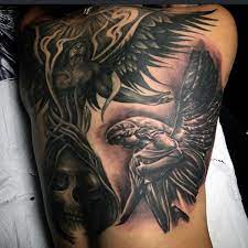 The 95 Best Guardian Angel Tattoos For Men Angel Tattoo Men Guardian Angel Tattoo Neck Tattoo For Guys