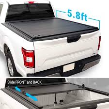 Here at andy's auto sport we have a huge selection of chevrolet silverado retractable tonneau covers for you to select from. Amazon Com Syneticusa Aluminum Retractable Low Profile Waterproof Tonneau Cover For 2019 2021 Silverado Sierra 1500 5 8 5 8ft Short Truck Bed Cargo Automotive