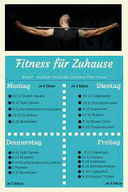 Dieser muskelaufbau trainingsplan ist so gestaltet, das er im fitnessstudio sowie zuhause absolviert werden kann. Pin Auf Fitness Ubungen Zuhause