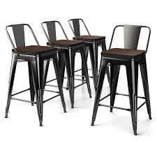 Make sure your search words are spelled correctly. Amazon Com Vipek 24 Inch Metal Bar Stools Counter Height Barstool Chairs With Solid Wood Top Seat 24 Seat Height Set Of 4 Low Back Home Kitchen Dining Bar Chairs Patio Bar Stool