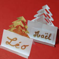 Envie d'une nouvelle deco, pas chère mais pourtant chic à noël ? Porte Nom Sapin Blanc Deco Noel A Faire Soi Meme Deco Noel Noel