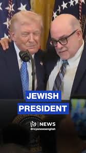Fox News host Mark Levin puts his arm around President Trump during a White House Hanukkah reception, calling him “the first Jewish president” | Roya News English | Facebook