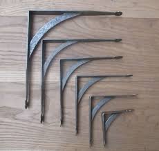 Paire De Main Forge Forgeron Rustique Gallow Fer Livre Etagere Support Soutien Equerre Etagere Equerre Equerre Metal