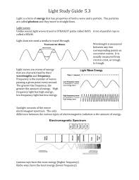 However, in a material medium, light shows two properties of reflection and refraction. Light Study Guide 5 3