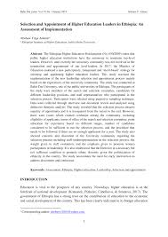 Job application letter sample in ethiopia pdf. Pdf Selection And Appointment Of Higher Education Leaders In Ethiopia An Assessment Of Implementation