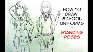 Learn how to draw step by step for kids of all ages. How To Draw 2 Winter School Uniforms Slow Youtube