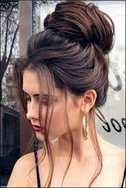 riesiger dutt mit viel volumen frei fallende lange strahnen einfache frisu long hair updo easy bun hairstyles for long hair bun hairstyles for long hair