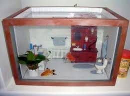 Bentuk aquarium satu ini juga cocok digunakan di rumah yang minim ruang kosong. Dekorasi Aquarium Ikan Koki Ini Unik Sekali Ferboes Com