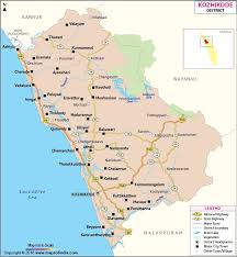 Clickable district map of karnataka showing all the districts with their respective locations and boundaries. Kozhikode District Map Showing Major Roads District Boundaries Headquarters Rivers Towns Etc In Kozhicode Kerala Kozhikode Map Districts