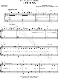 I've yet to see the animated movie frozen but the song let should you decide to find the sheet music, you're in luck. Let It Go From Frozen Sheet Music Easy Piano In A Minor Download Print Sku Mn0153155