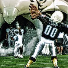 Trent Cole And Swoop Fly Eagles Fly Philly Eagles Go Eagles Philadelphia Eagles Fans