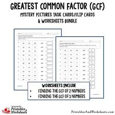 Factoring out the gcf id: Greatest Common Factor Gcf Task Cards And Worksheets Bundle Printables Worksheets