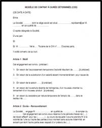 Maybe you would like to learn more about one of these? Modele De Contrat De Travail A Duree Determinee Cdd I Start Up Ma