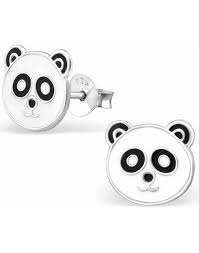2020 popular 1 trends in jewelry & accessories with boucles d'oreille double and 1. Mon Bijou H17256 Boucle D Oreille Panda En Argent 925 1000