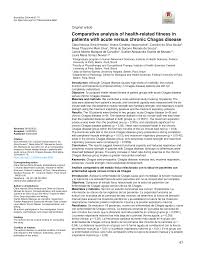 Comparative analysis of health-related fitness in patients with acute  versus chronic Chagas disease