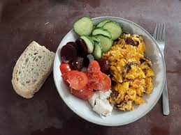 High fiber scrambled egg with veggies recipe