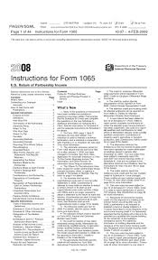 Inst 1065 Instructions For Form 1065 U S Return Of