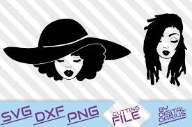 Download 2x Afro Woman Svg Melanin Black Girl Dreadlocks Hat Svg 298450 Cut Files Design Bundles