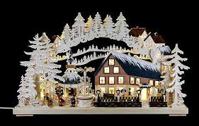 Schwibbogen Pyramidenhaus Mit Raureif Und Drehender Pyramide Christmas Candlearch Weihnacht Schwibbogen Schwibbogen Geschenk Haus Deutsche Weihnachten