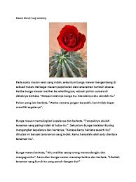 Kaitannya sebagai bunga pembawa lambang cinta; Mawar Merah Yang Sombong