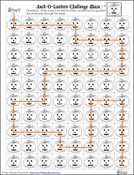 Jack O Lantern Challenge Maze Your Therapy Source Visual Perceptual Activities Visual Motor Activities Visual Discrimination Activities