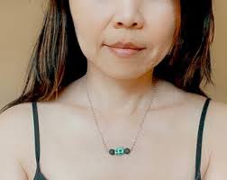 Sterling Silver Turquoise Skull Necklace Women, Essential Oil Diffuser  Necklace, Whimsigothic Jewelry, Aromatherapy Gift, Lava Rock Jewelry