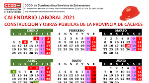 Calendario laboral 2021 en españa: Federacion De Construccion Y Servicios Cemento Y Derivados