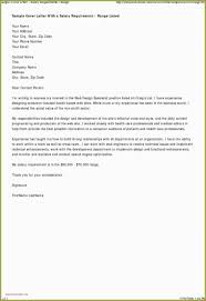 New Business Letter Block Format Template Salary Requirements Cover Letter Example Cover Letter For Resume
