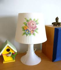Cross Stitch Table Lamp Ikea Lampan Upgrade Ikea Hackers Lamp Ikea Lamp Table Lamp