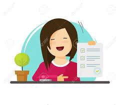 Our flat is on the fourth floor. Survey Or Exam Form Paper Sheet In Hand Of Pupil Girl Answered Royalty Free Cliparts Vectors And Stock Illustration Image 101657413