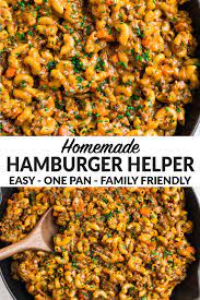This Healthy Homemade Hamburger Helper Tastes Way Better Than The Mix And Cooks In One Pot Easy Homemade Hamburgers Homemade Hamburger Helper Hamburger Helper