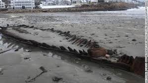 bomb cyclone uncovers maine shipwreck