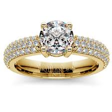 Check spelling or type a new query. Pave Diamond Engagement Ring In Yellow Gold