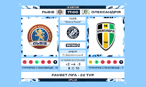 Jul 25, 2021 · україна, 01133, київ, пров. Match 22 Go Turu Favbet Ligi Lviv Oleksandriya Statistichne Prev Yu