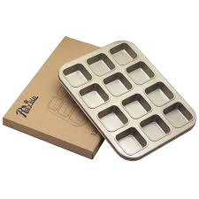 Non Stick Brownie Pan 12 Cavity 2 4 Brownie Square Carbon Steel Mini Loaf Cake Pan Bakeware For Oven Baking Pan Size 13 Mini Loaf Cakes Cake Pans Mini Loaf