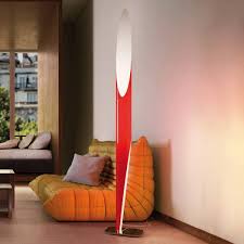 Kundalini Shakti Stehleuchte Verchromt Rot Bodenlampe