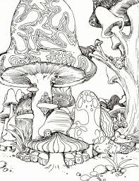 Trippy Mushroom Coloring Page Coloring Pages For Teenagers Coloring Pages Coloring Books