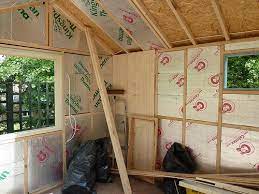New Shed Project 17 Insulation Almost Completed Insulating A Shed Shed Makeover Shed Floor