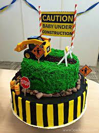 Construction Themed Baby Shower Construction Cake Baby Shower Cakes Construction Baby Shower Theme