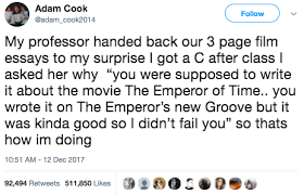 Maybe You Did The Wrong Assignment The Emperor S New Groove Screwed Up Funny