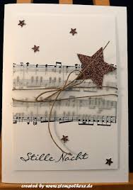 Weihnachtskarte Stampin Up Stille Nacht Noten Weihnachtskarten Selbstgemachte Weihnachtskarten Weihnachten Karten